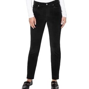 Well Worn Womens High Rise Corduroy Pants,Inseam 31", Black, Size  10/30. CC